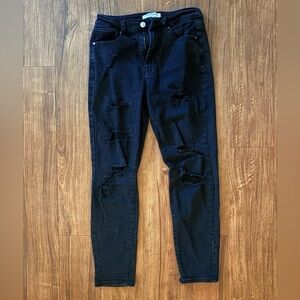 Black Distressed Jeans- Size 7